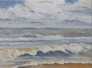 eviart, workshop vriendinnen, lucht, zee, strand