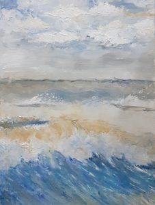 atelier eviart vriendinnenuitje wolken, golven in zee