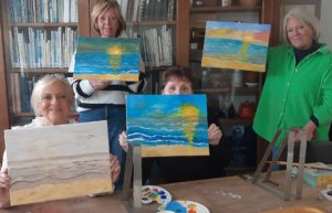 eviart vriendinnenuitje ondergaande zon