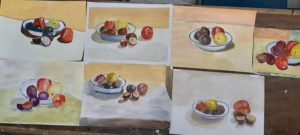 acryl schilderen glaceren Ate;ier Eviart Den Haag