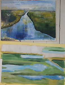 cursus acryl schilderen Den Haag Atelier Eviart landschap